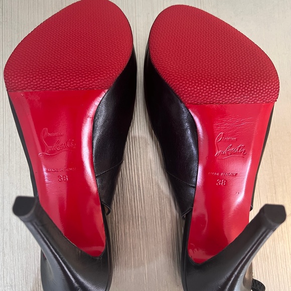 Christian Louboutin Black Prive 120 Peep toe size 38 (8) - Picture 3 of 8